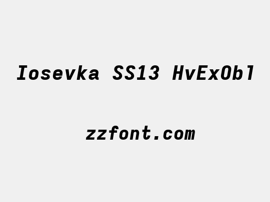 Iosevka SS13 HvExObl