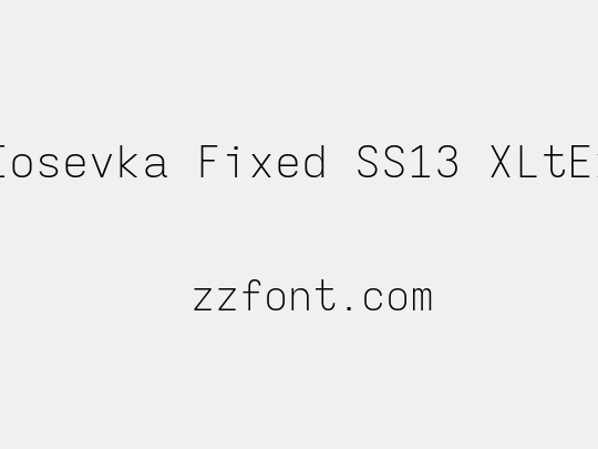 Iosevka Fixed SS13 XLtEx