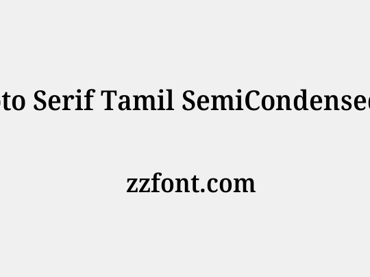 Noto Serif Tamil SemiCondensed SemiBold