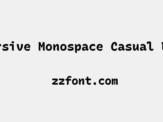 Recursive Monospace Casual ExtraBold