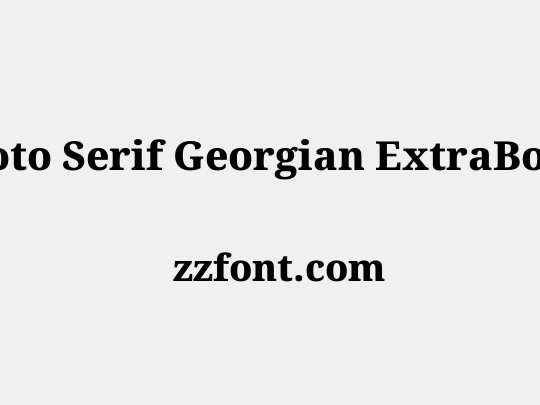 Noto Serif Georgian ExtraBold