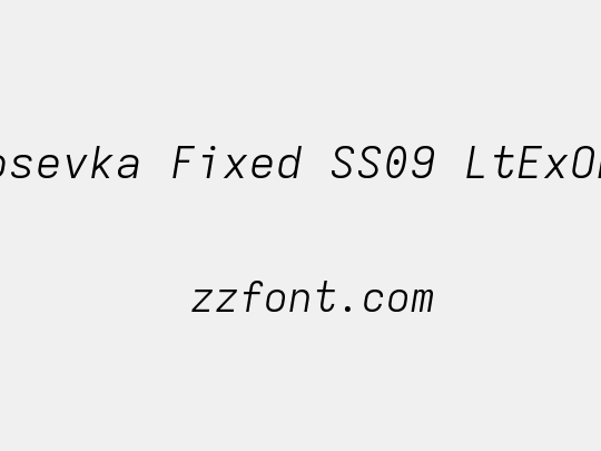 Iosevka Fixed SS09 LtExObl