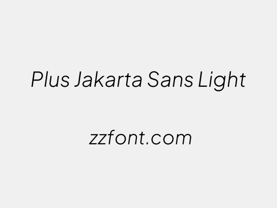 Plus Jakarta Sans Light