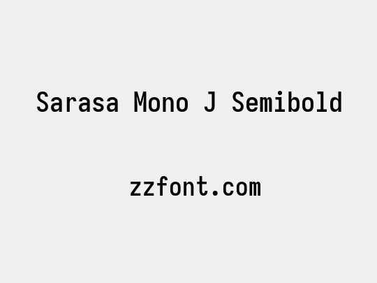 Sarasa Mono J Semibold