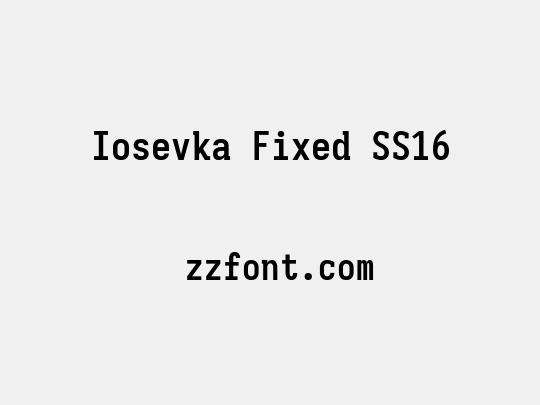 Iosevka Fixed SS16