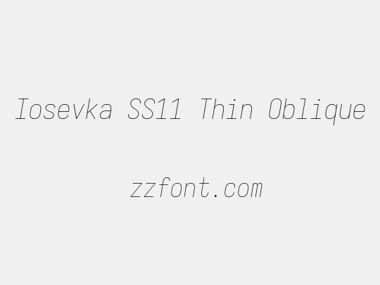 Iosevka SS11 Thin Oblique