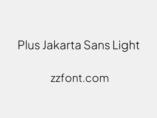 Plus Jakarta Sans Light