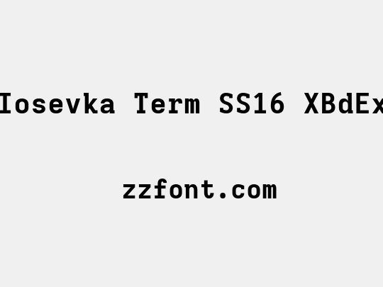 Iosevka Term SS16 XBdEx