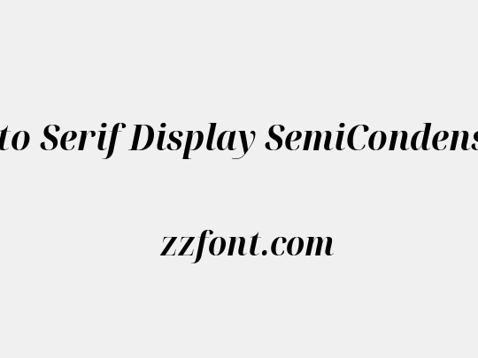 Noto Serif Display SemiCondensed