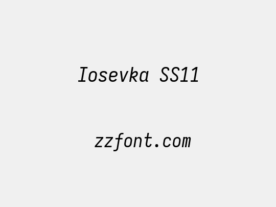 Iosevka SS11