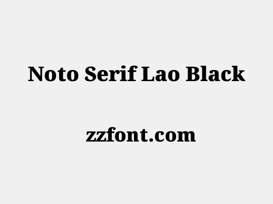 Noto Serif Lao Black