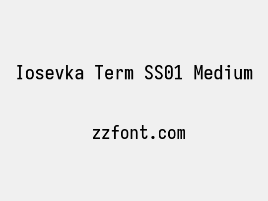 Iosevka Term SS01 Medium