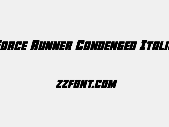 Force Runner Condensed Italic