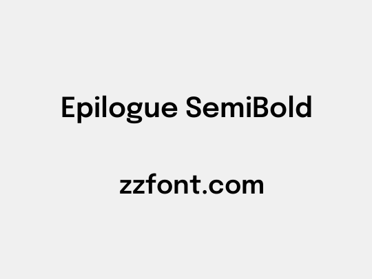 Epilogue SemiBold