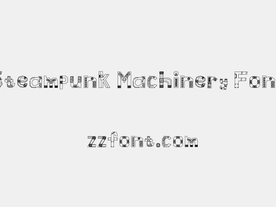 Steampunk Machinery Font