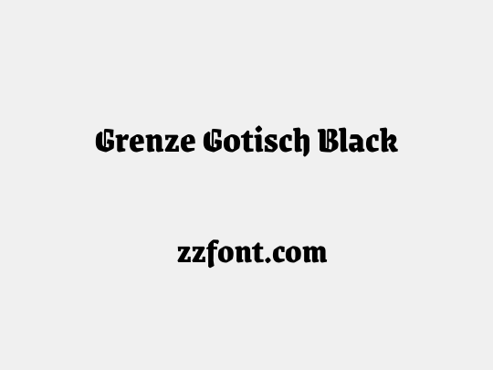 Grenze Gotisch Black