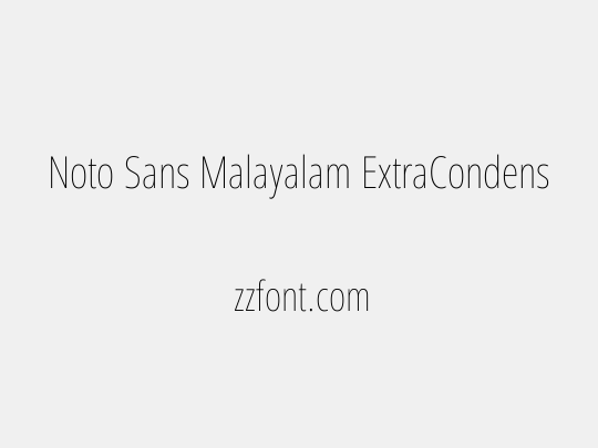 Noto Sans Malayalam ExtraCondensed Thin