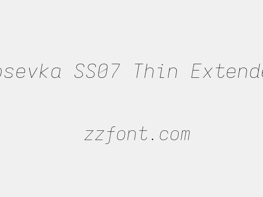 Iosevka SS07 Thin Extended