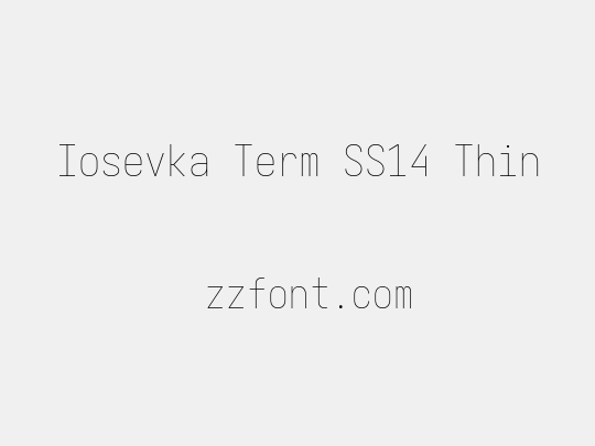 Iosevka Term SS14 Thin