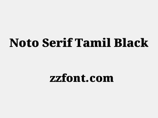 Noto Serif Tamil Black