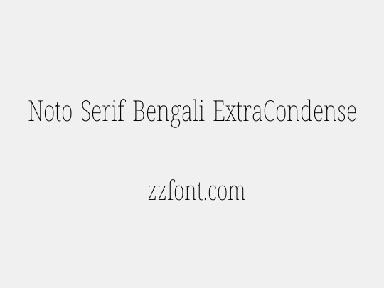 Noto Serif Bengali ExtraCondensed Thin