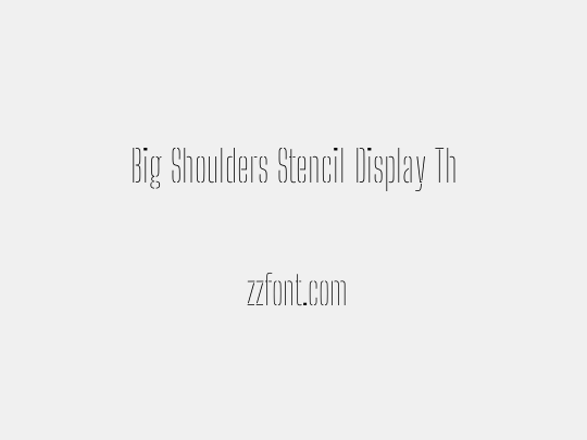 Big Shoulders Stencil Display Thin