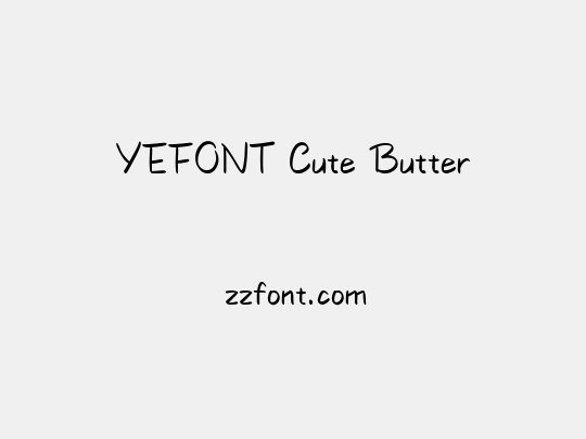 YEFONT Cute Butter