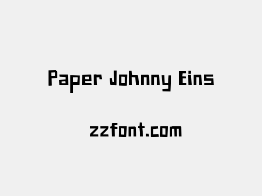 Paper Johnny Eins