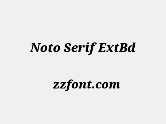 Noto Serif ExtBd