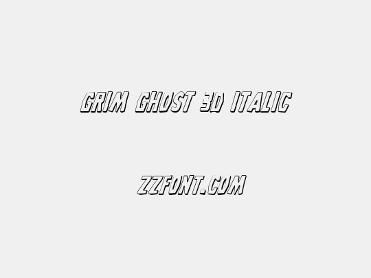 Grim Ghost 3D Italic