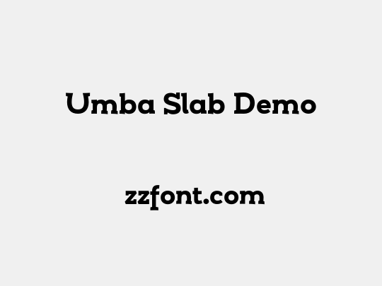 Umba Slab Demo