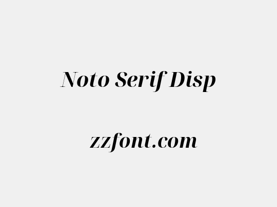 Noto Serif Disp