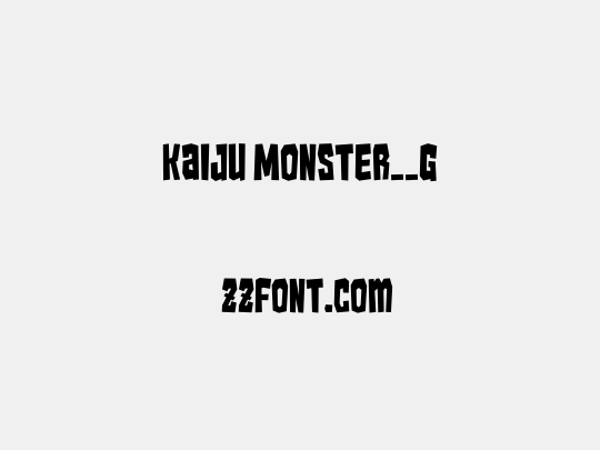 Kaiju Monster__G