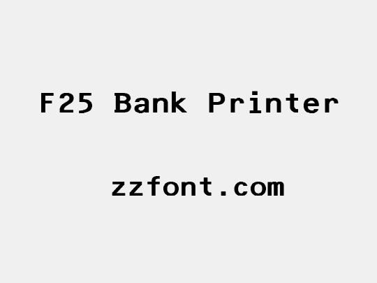 F25 Bank Printer