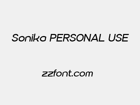 Sonika PERSONAL USE