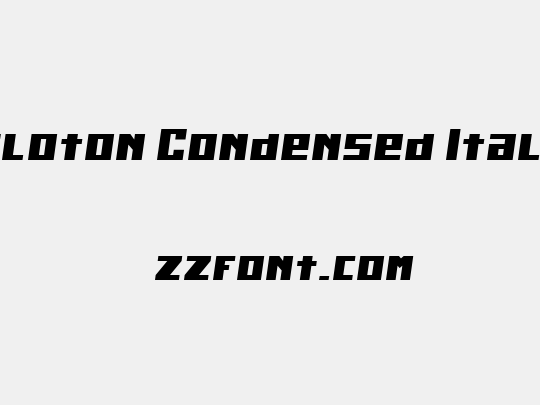 Kiloton Condensed Italic