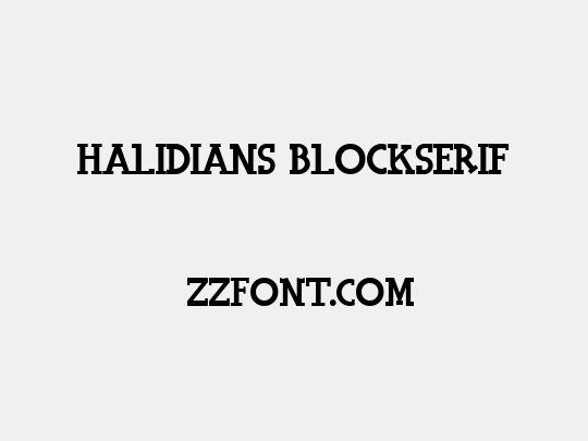 Halidians Blockserif