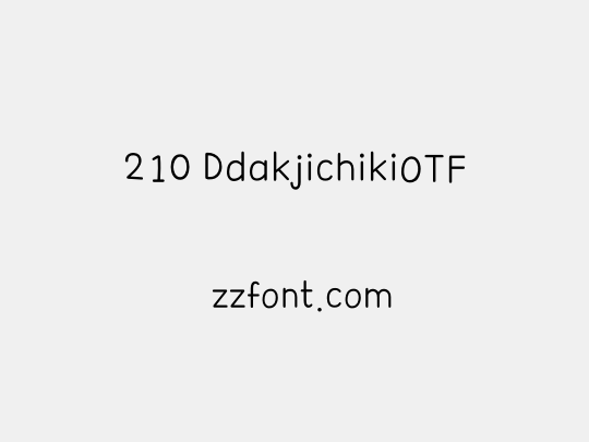 210 DdakjichikiOTF