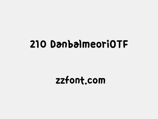 210 DanbalmeoriOTF