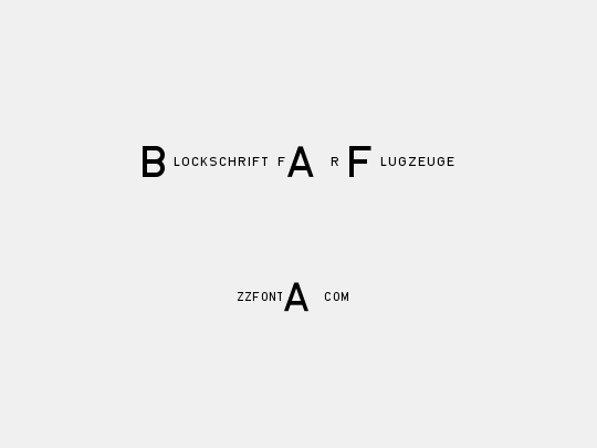 Blockschrift f¸r Flugzeuge