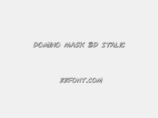 Domino Mask 3D Italic