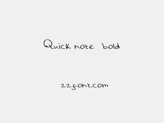 Quick note_bold