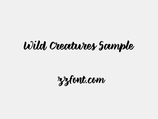 Wild Creatures Sample