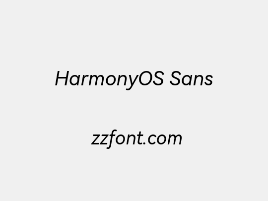 HarmonyOS Sans