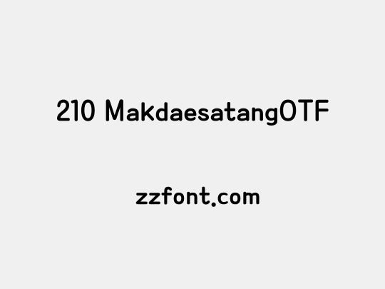 210 MakdaesatangOTF