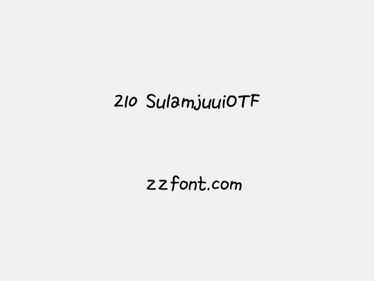 210 SulamjuuiOTF