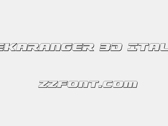 Dekaranger 3D Italic