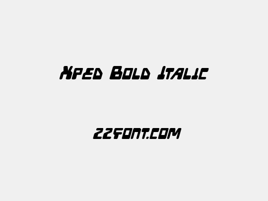 Xped Bold Italic