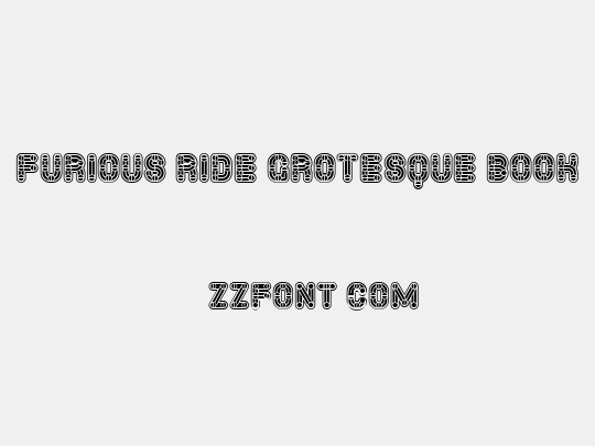 Furious Ride Grotesque Book