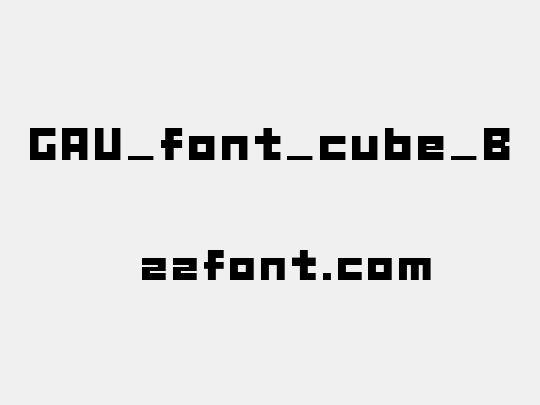 GAU_font_cube_B